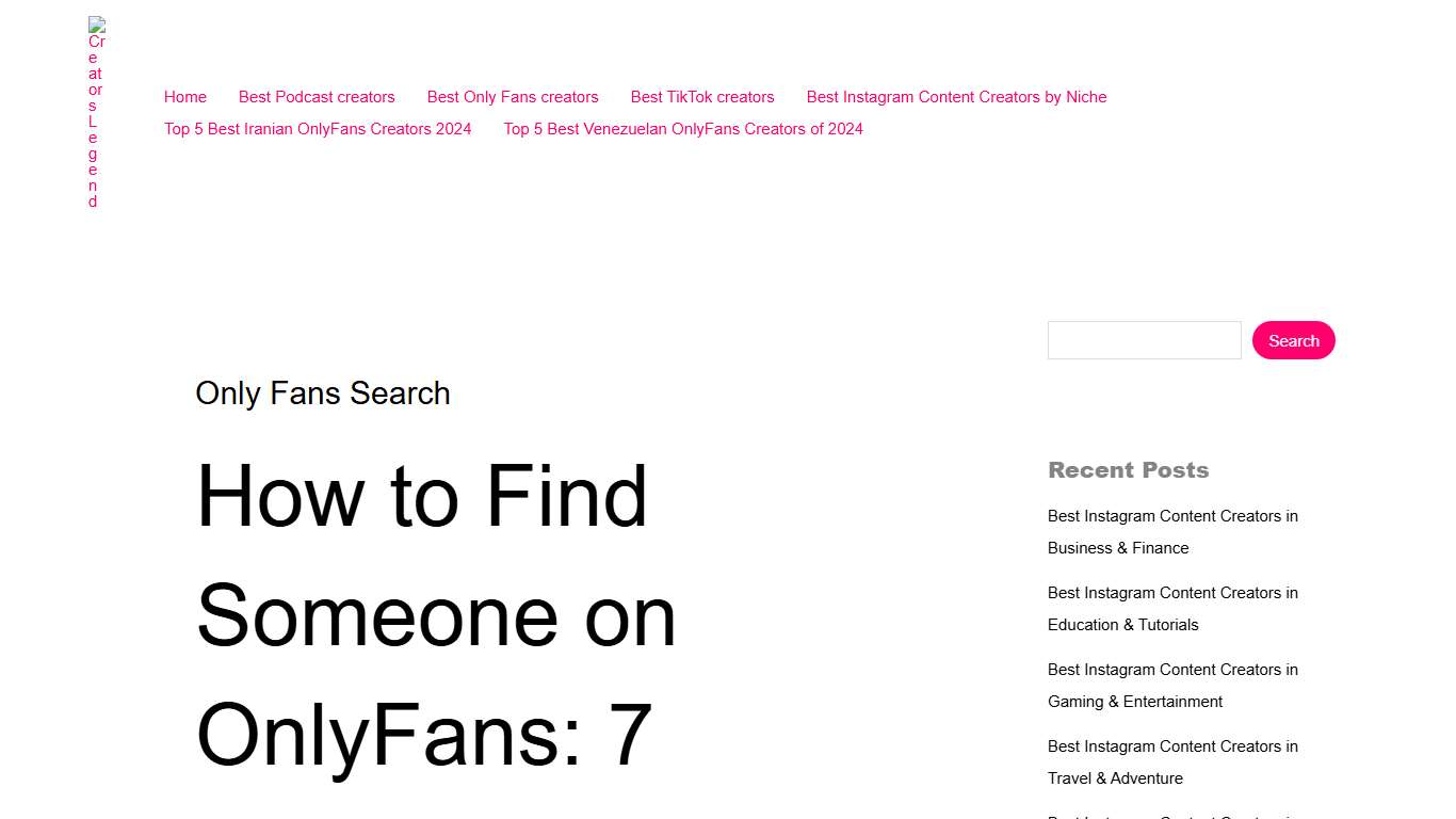 Only Fans Search - creatorslegend.com
